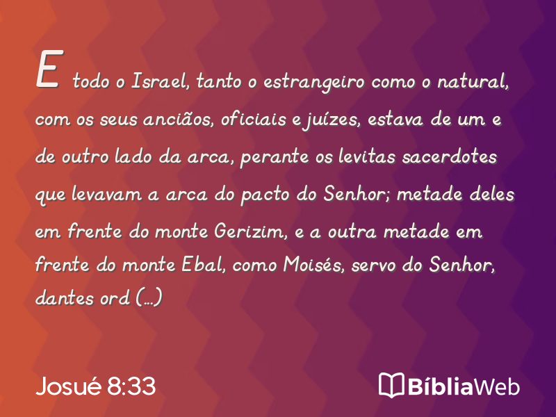 Josué 8:33 em imagem para compartilhar
