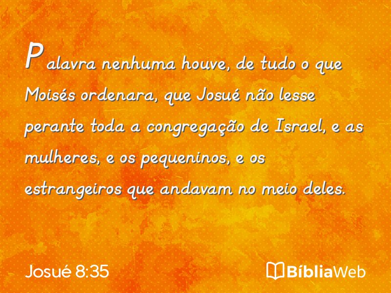 Josué 8:35 em imagem para compartilhar