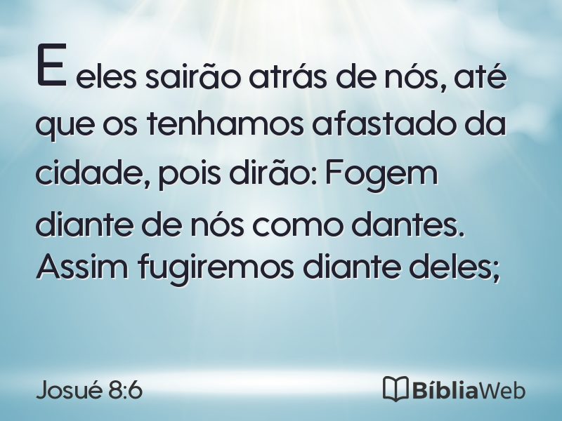 Josué 8:6 em imagem para compartilhar