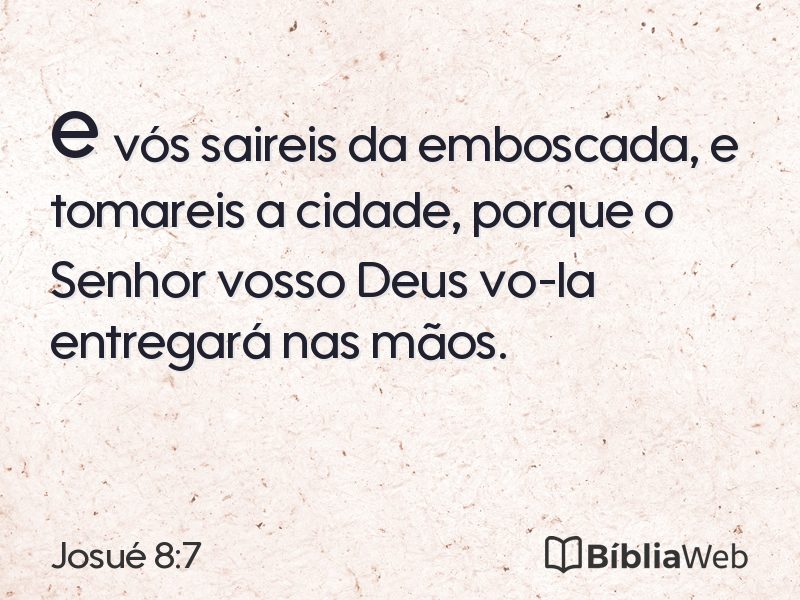 Josué 8:7 em imagem para compartilhar