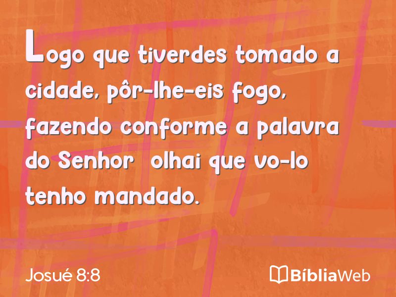 Josué 8:8 em imagem para compartilhar