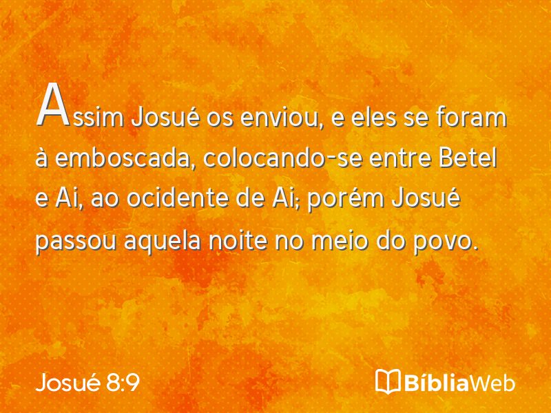 Josué 8:9 em imagem para compartilhar