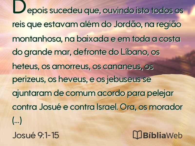 Josué 9:1-15 em imagem para compartilhar
