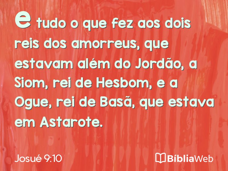 Josué 9:10 em imagem para compartilhar