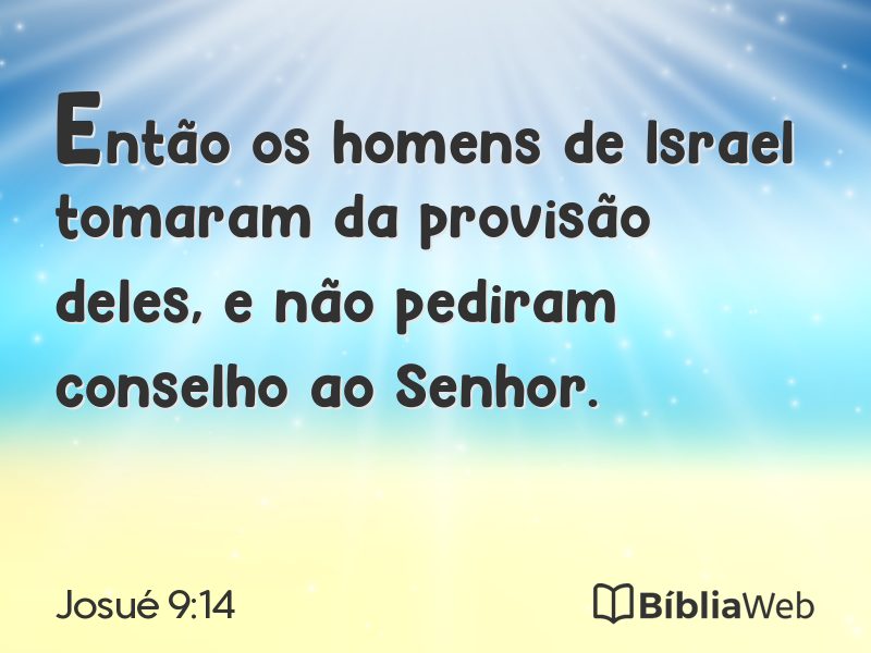 Josué 9:14 em imagem para compartilhar