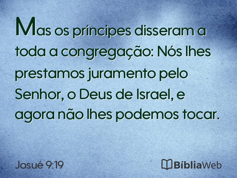 Josué 9:19 em imagem para compartilhar