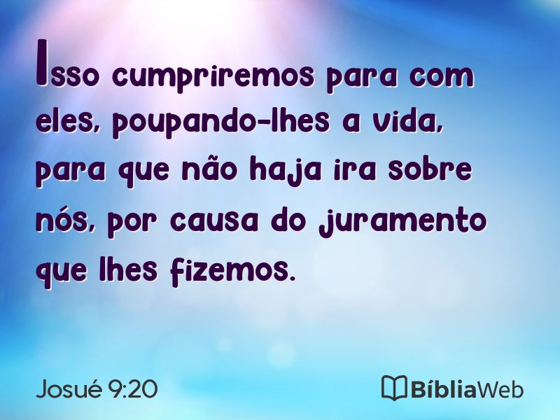 Josué 9:20 em imagem para compartilhar