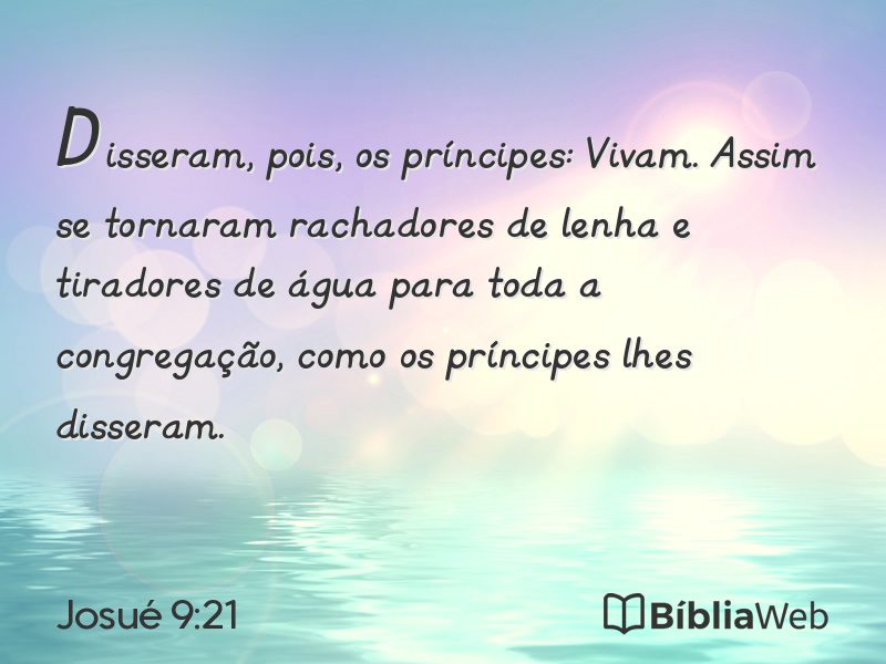 Josué 9:21 em imagem para compartilhar