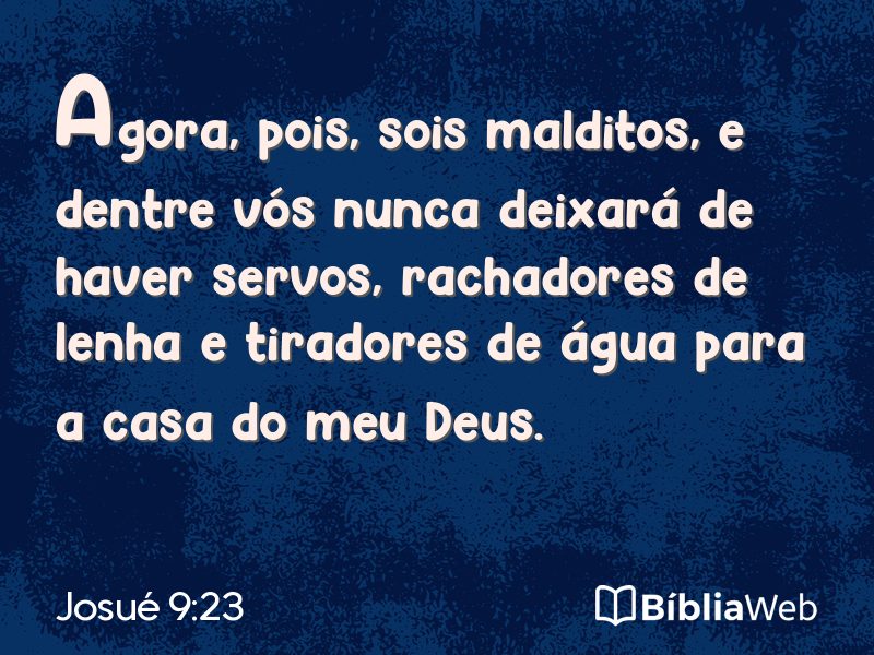 Josué 9:23 em imagem para compartilhar