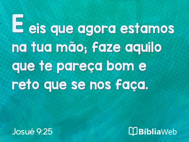 Josué 9:25 em imagem para compartilhar