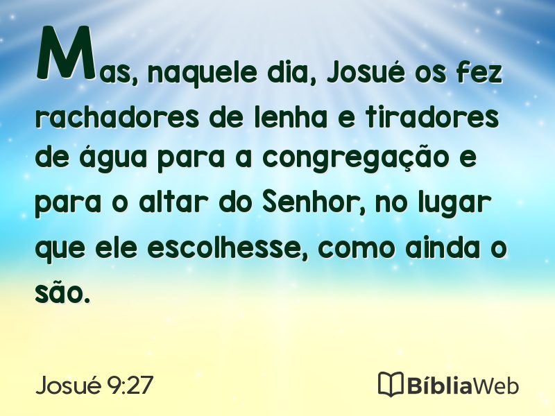 Josué 9:27 em imagem para compartilhar
