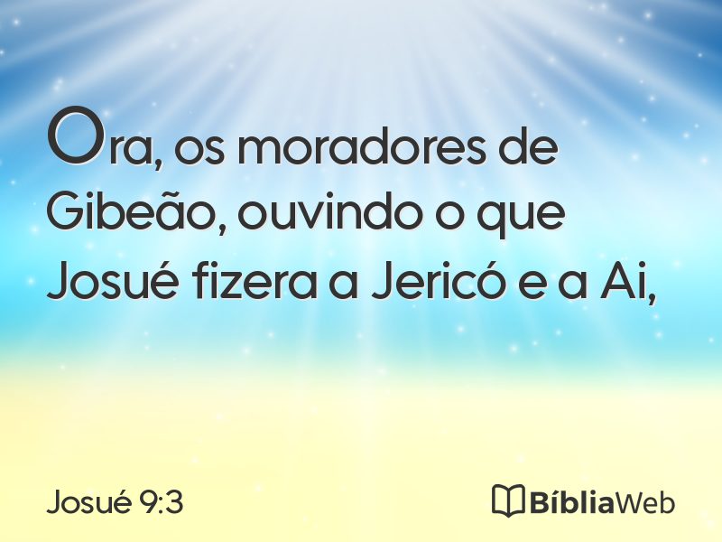 Josué 9:3 em imagem para compartilhar