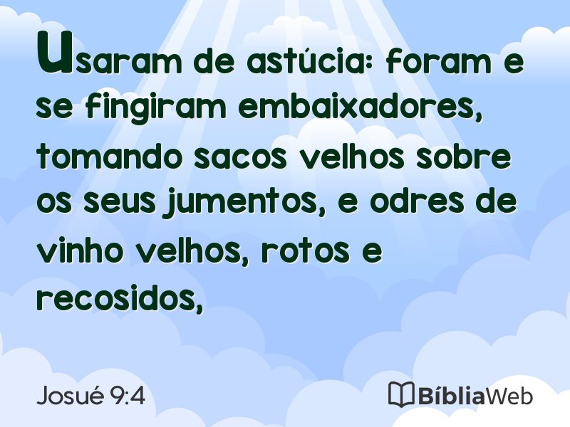 Josué 9:4 em imagem para compartilhar