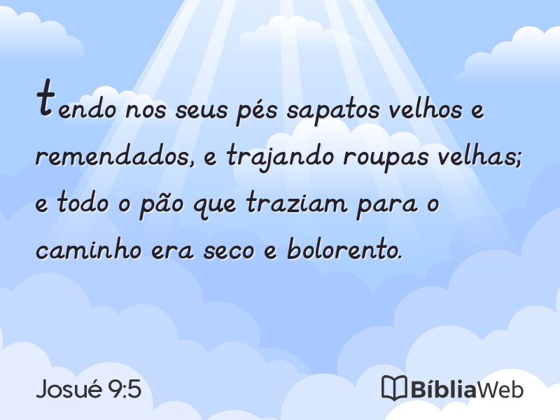 Josué 9:5 em imagem para compartilhar