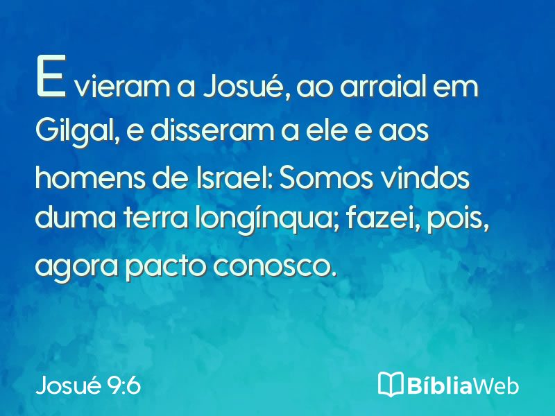 Josué 9:6 em imagem para compartilhar