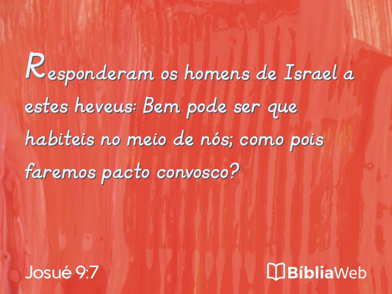 Josué 9:7 em imagem para compartilhar