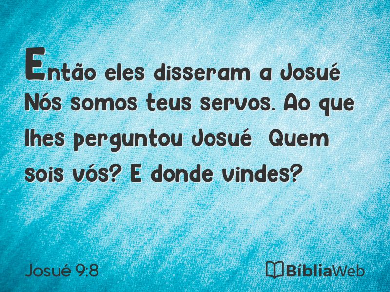 Josué 9:8 em imagem para compartilhar