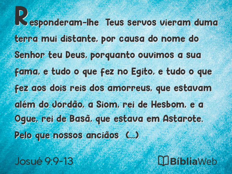 Josué 9:9-13 em imagem para compartilhar