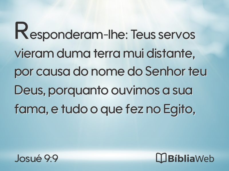Josué 9:9 em imagem para compartilhar