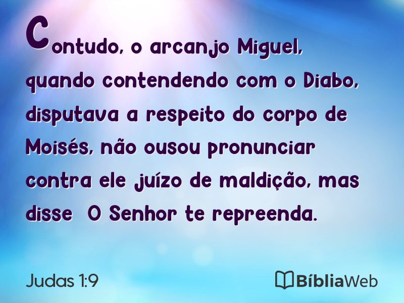 Judas 1:9 em imagem para compartilhar