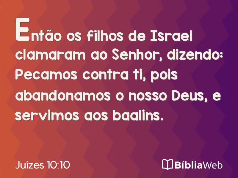 Juízes 10:10 em imagem para compartilhar