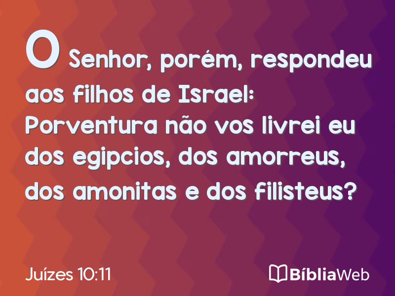 Juízes 10:11 em imagem para compartilhar