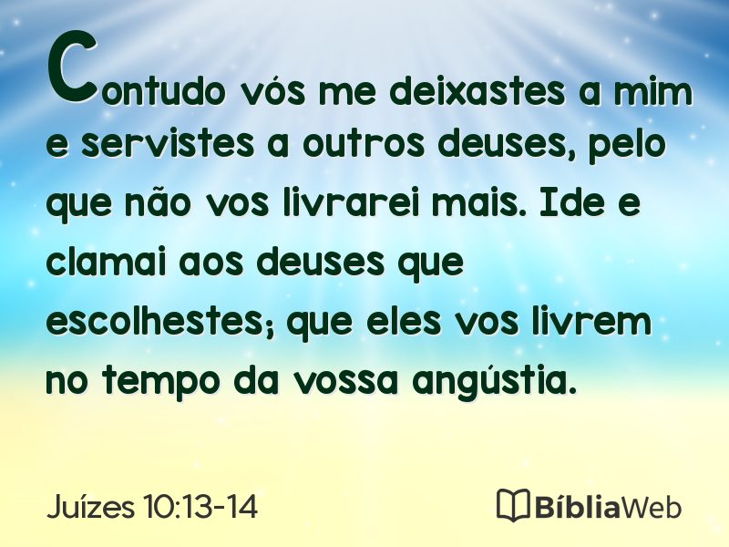 Juízes 10:13-14 em imagem para compartilhar