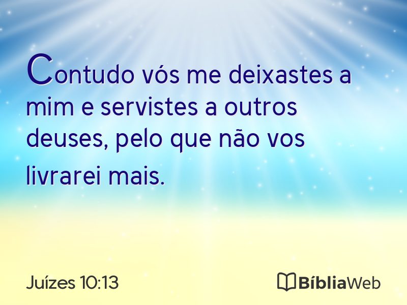 Juízes 10:13 em imagem para compartilhar