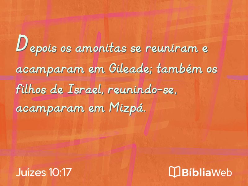 Juízes 10:17 em imagem para compartilhar