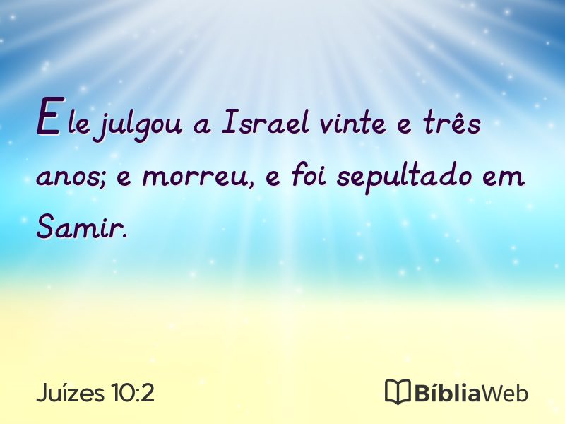 Juízes 10:2 em imagem para compartilhar