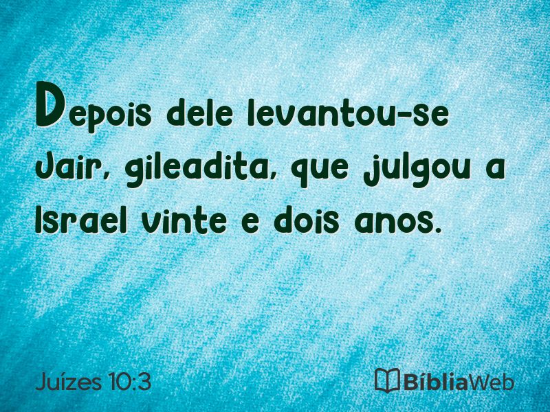 Juízes 10:3 em imagem para compartilhar