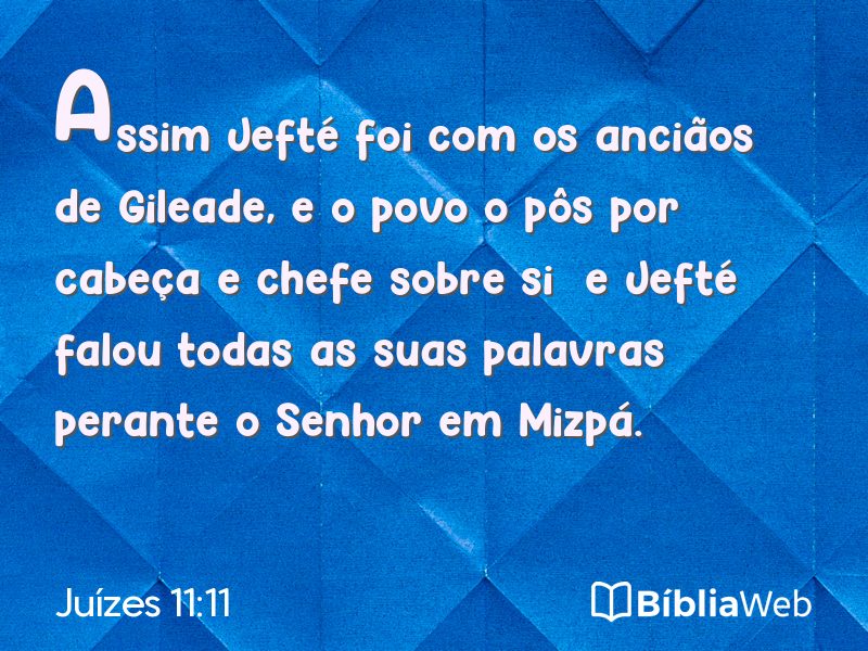 Juízes 11:11 em imagem para compartilhar