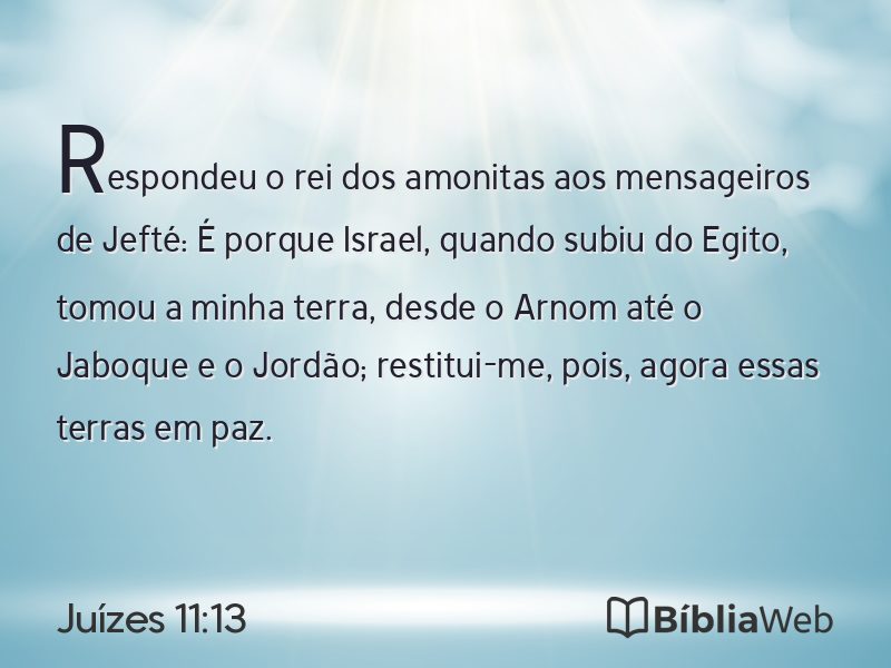 Juízes 11:13 em imagem para compartilhar
