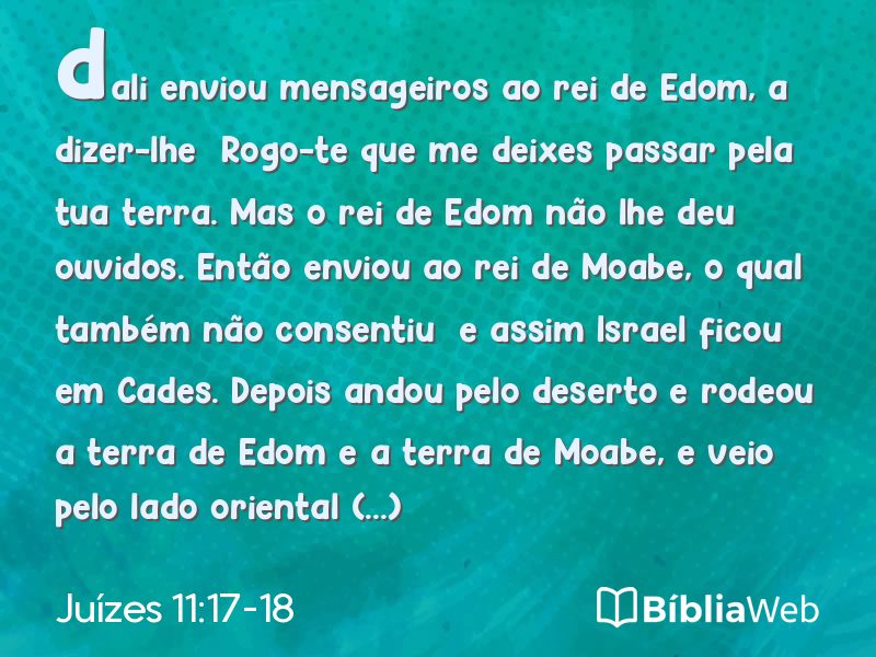 Juízes 11:17-18 em imagem para compartilhar