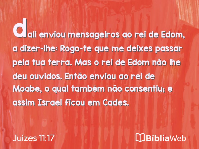 Juízes 11:17 em imagem para compartilhar