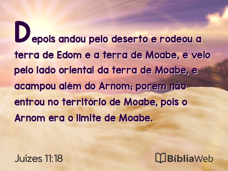 Juízes 11:18 em imagem para compartilhar