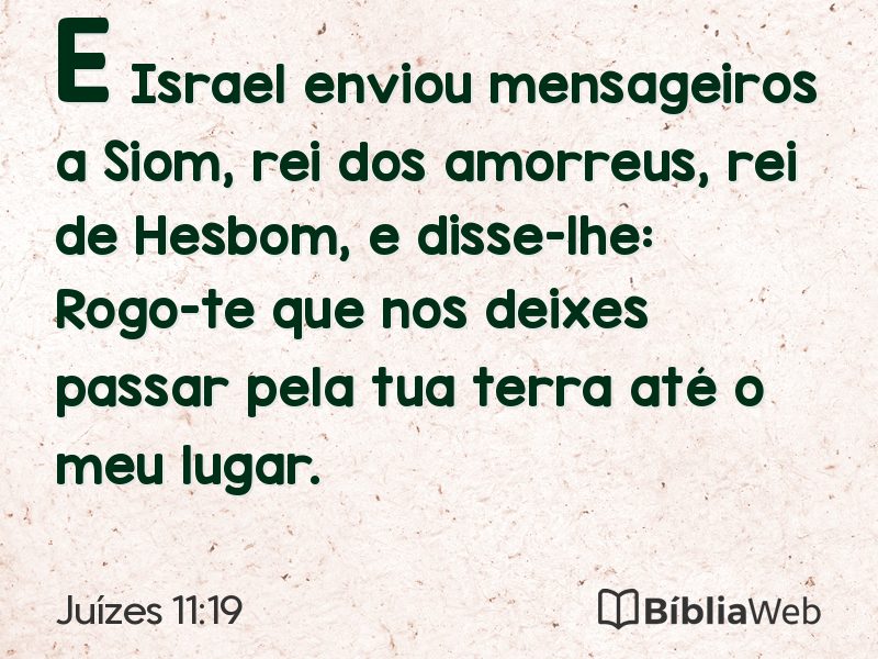 Juízes 11:19 em imagem para compartilhar