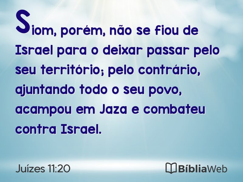 Juízes 11:20 em imagem para compartilhar