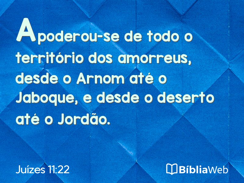 Juízes 11:22 em imagem para compartilhar