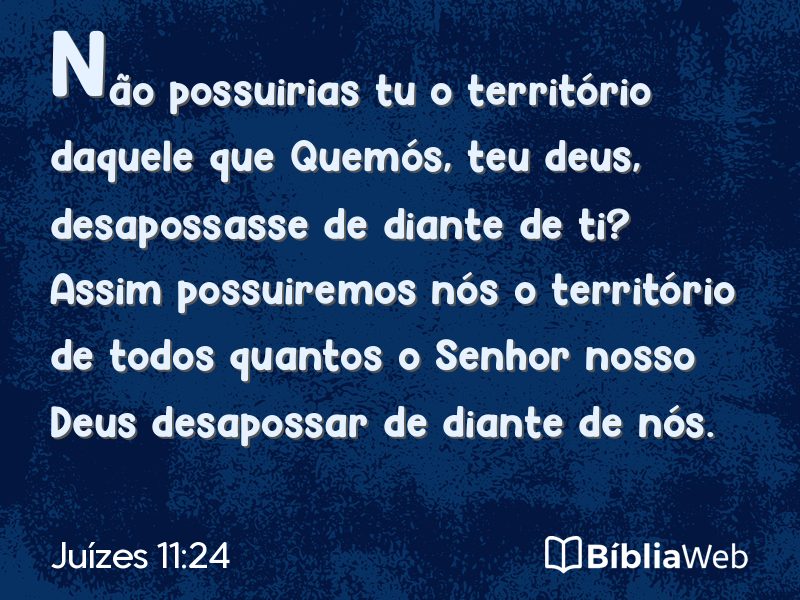 Juízes 11:24 em imagem para compartilhar