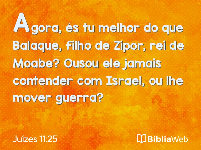 Juízes 11:25 em imagem para compartilhar