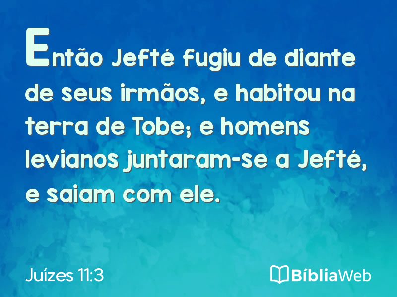 Juízes 11:3 em imagem para compartilhar
