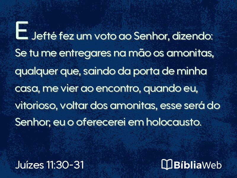 Juízes 11:30-31 em imagem para compartilhar