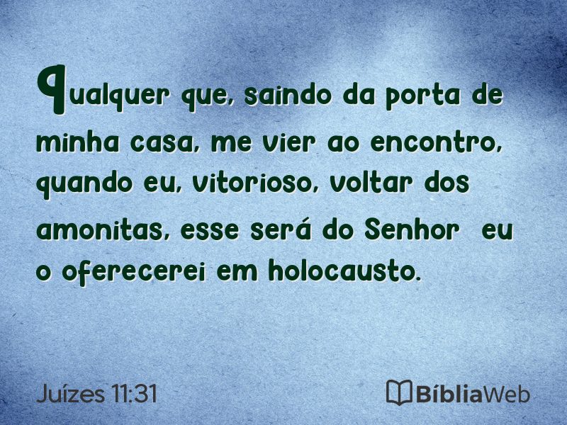 Juízes 11:31 em imagem para compartilhar