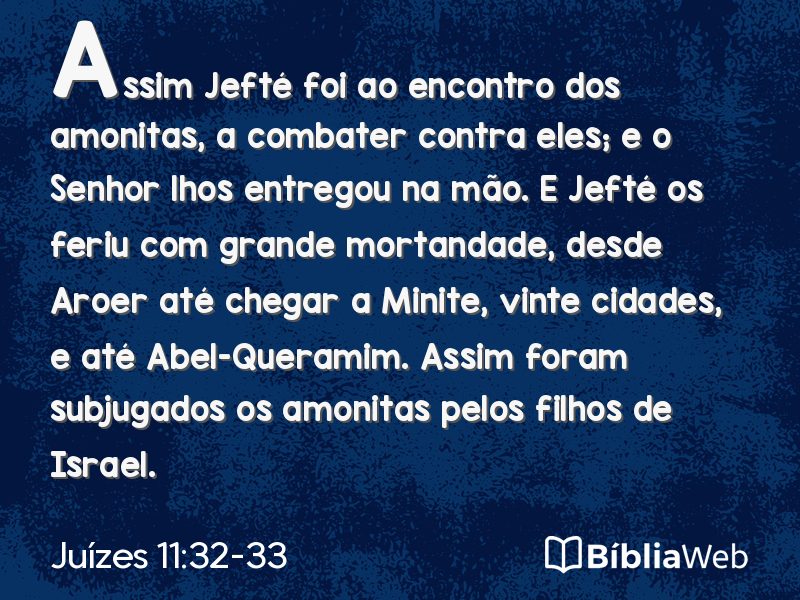Juízes 11:32-33 em imagem para compartilhar