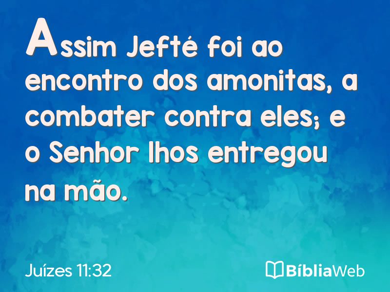Juízes 11:32 em imagem para compartilhar