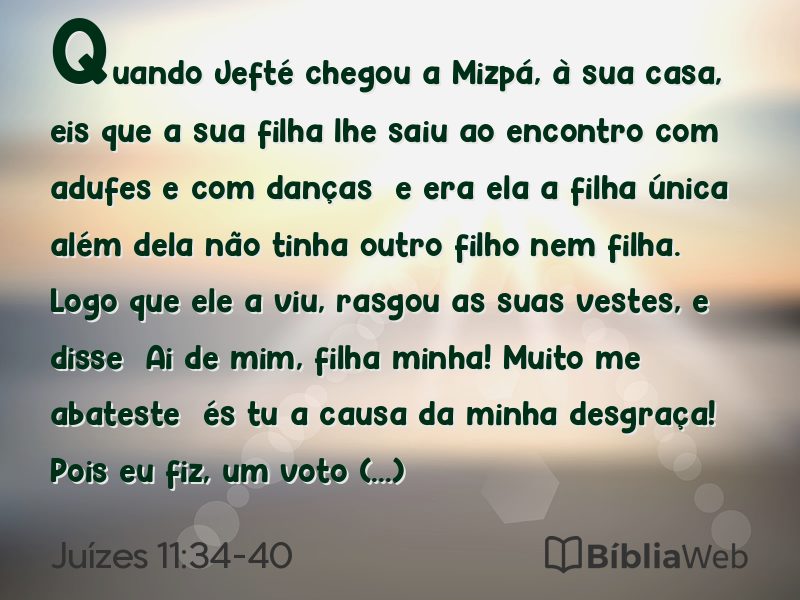 Juízes 11:34-40 em imagem para compartilhar