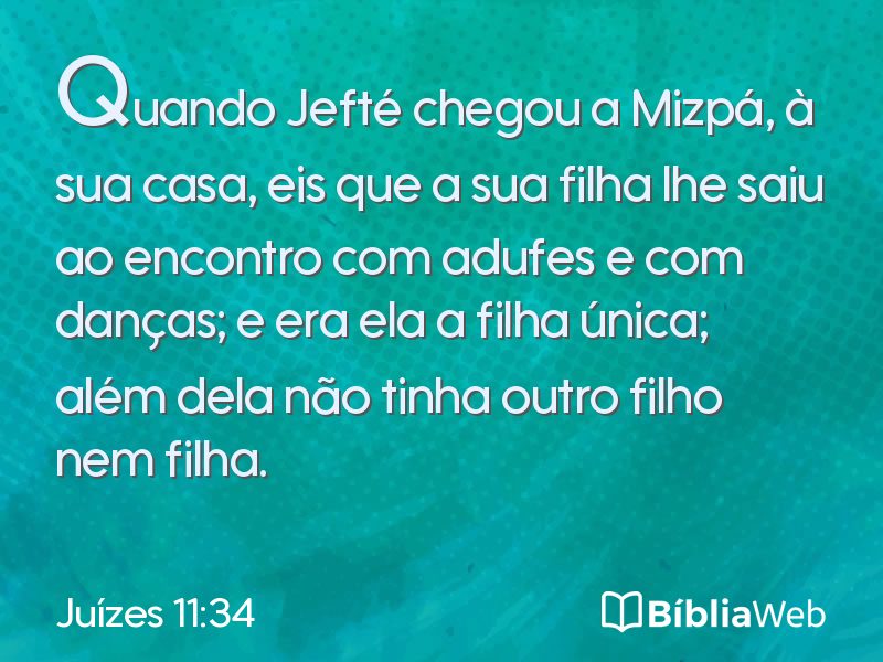 Juízes 11:34 em imagem para compartilhar