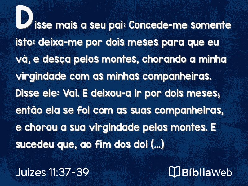 Juízes 11:37-39 em imagem para compartilhar