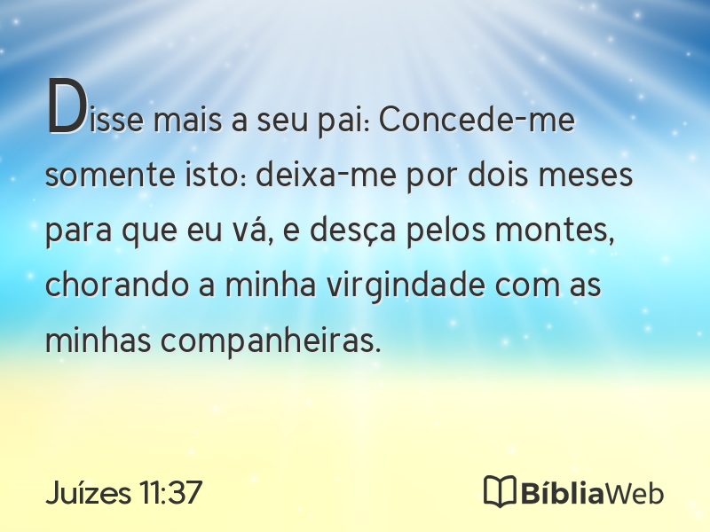 Juízes 11:37 em imagem para compartilhar